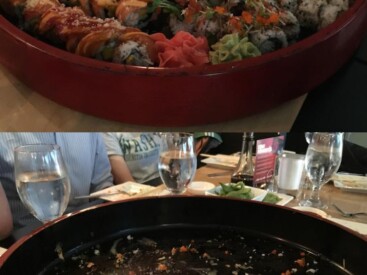 Group outing: before and after. The question is, how many lab members were there.