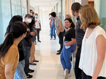 It’s awkward when you are late and everyone in the lab is waiting.