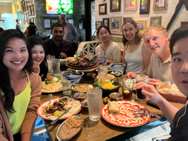 Lab dinner in TX.
